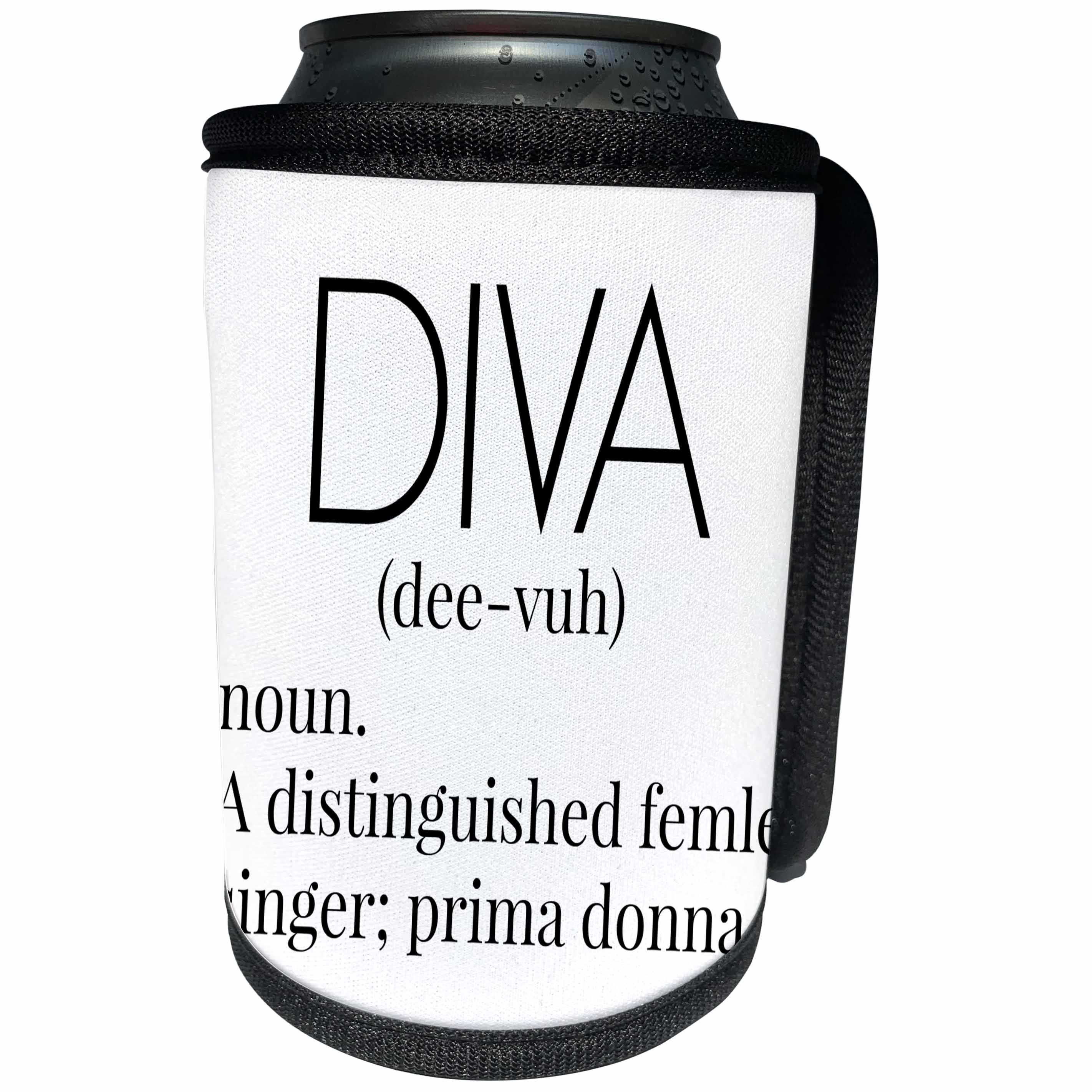 3dRose BrooklynMeme Sayings - Diva - Can Cooler Bottle Wrap (cc_253712)