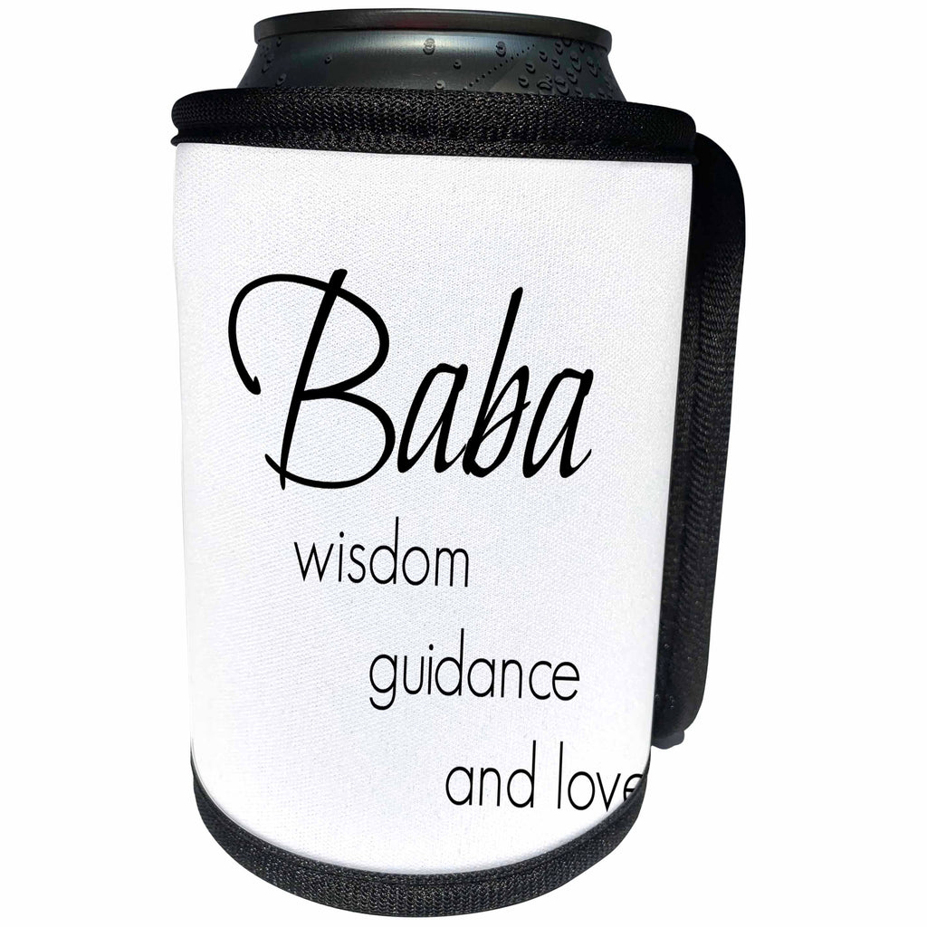 3dRose BrooklynMeme Sayings - Baba wisdom, guidance, love - Can Cooler Bottle Wrap (cc_253718)