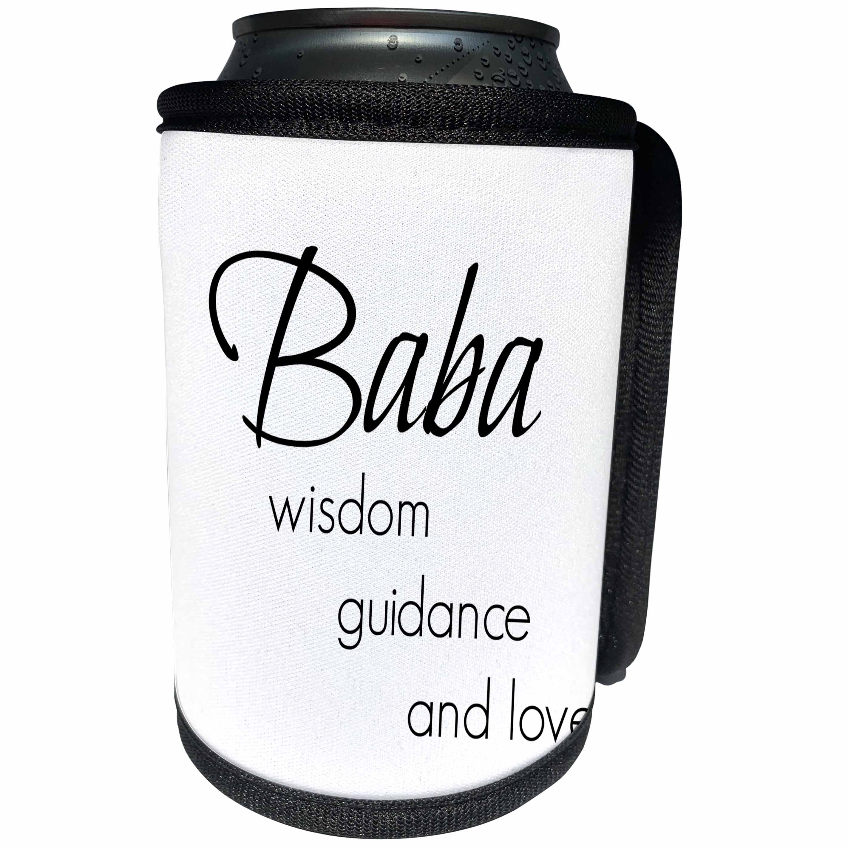3dRose BrooklynMeme Sayings - Baba wisdom, guidance, love - Can Cooler Bottle Wrap (cc_253718)
