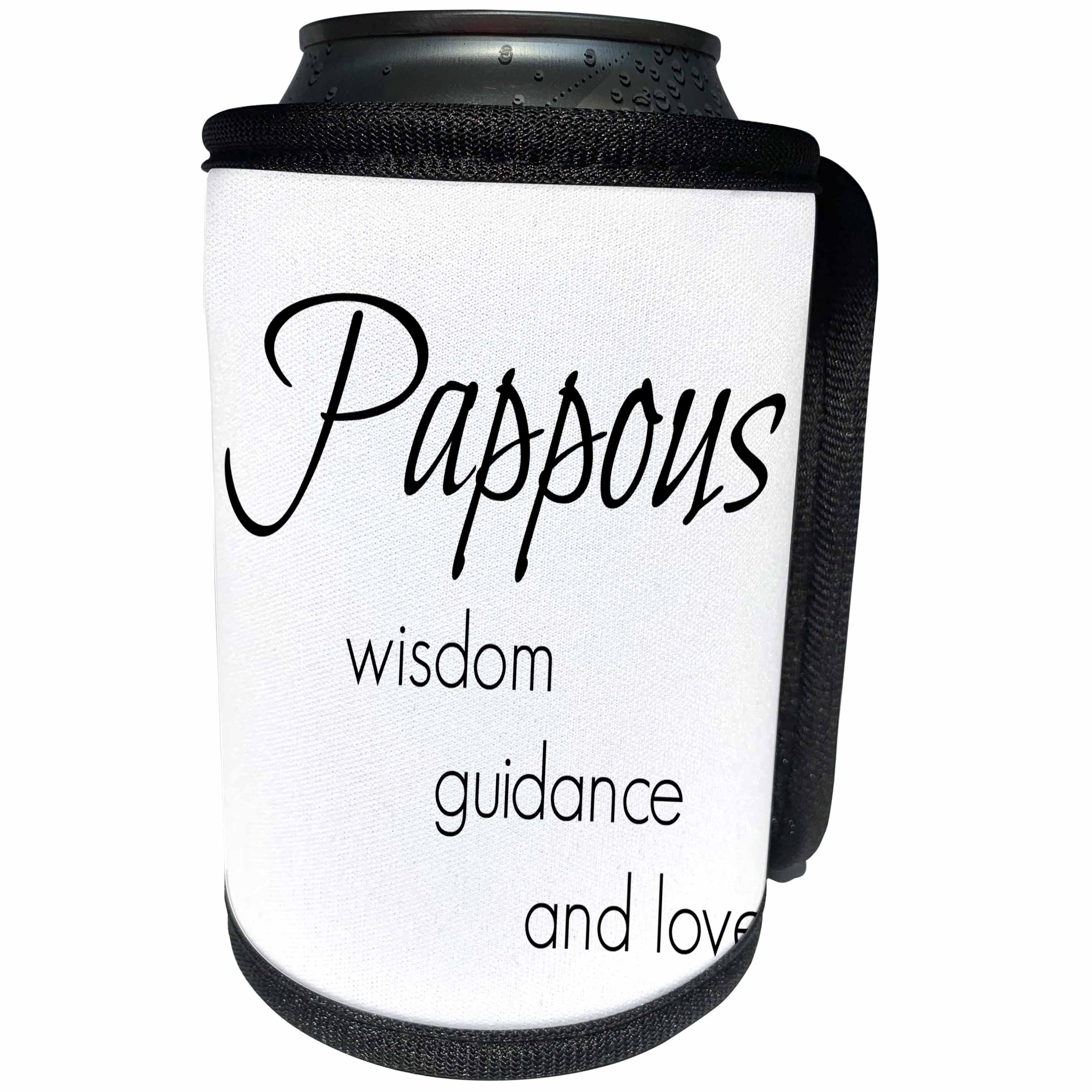 3dRose BrooklynMeme Sayings - Pappous wisdom, guidance, love - Can Cooler Bottle Wrap (cc_253721)