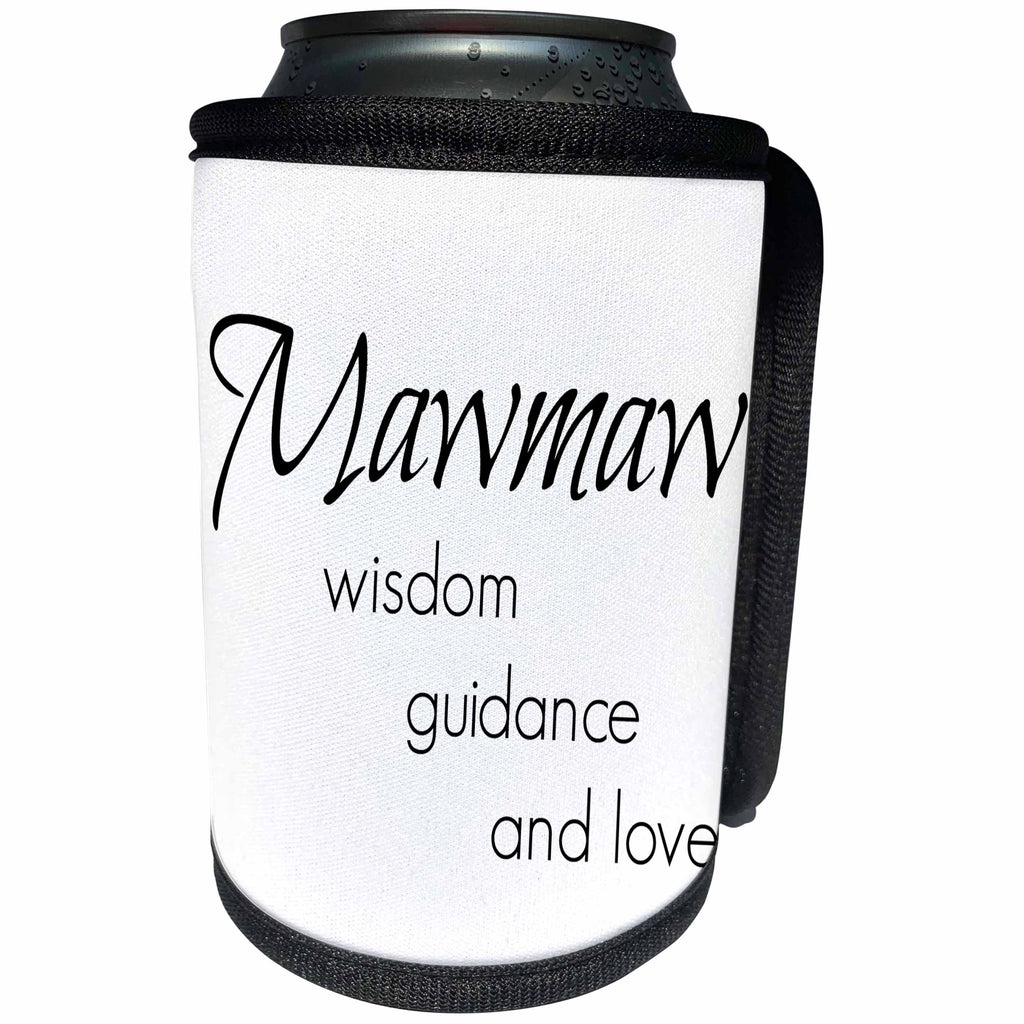3dRose BrooklynMeme Sayings - Mawmaw wisdom, guidance, love - Can Cooler Bottle Wrap (cc_253724)