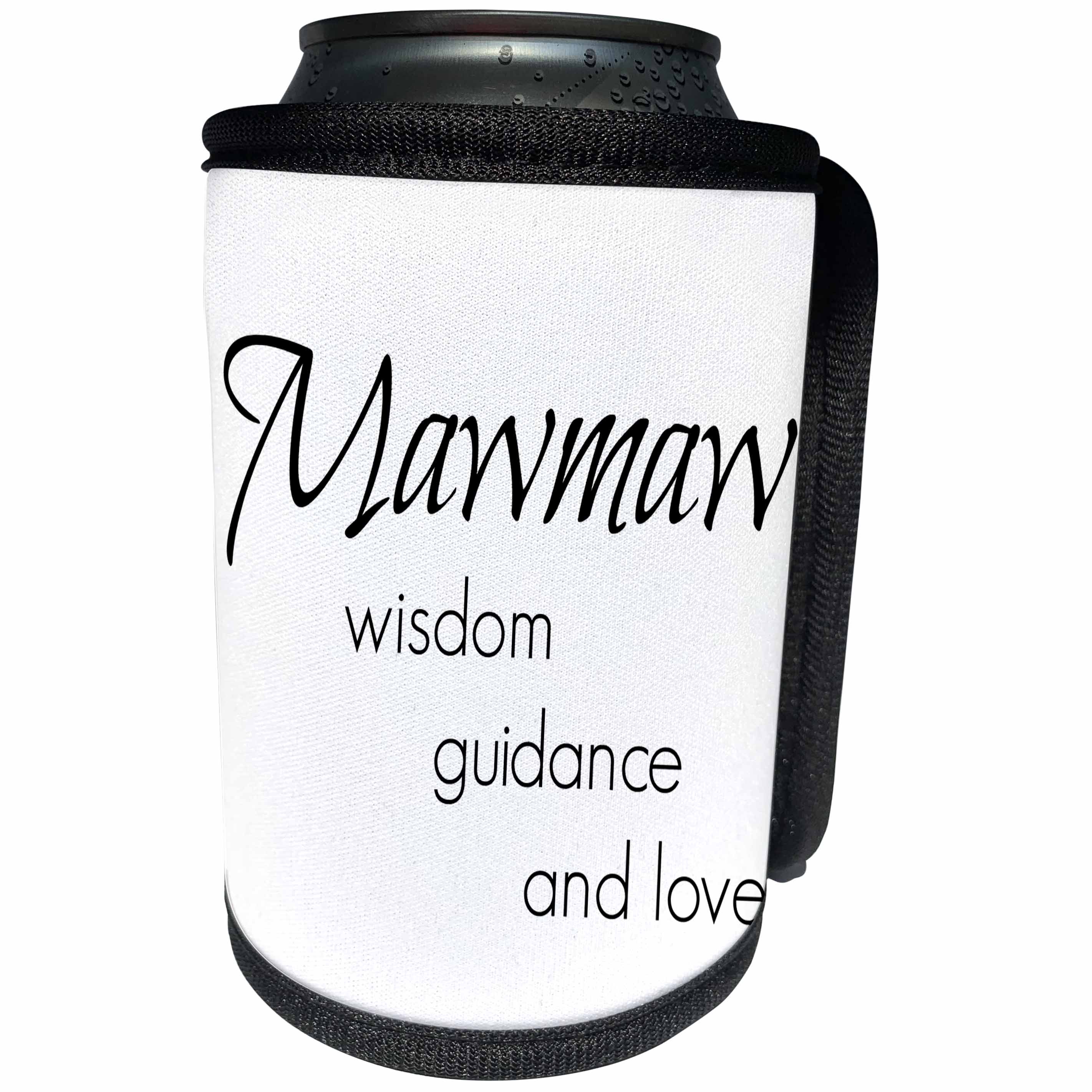 3dRose BrooklynMeme Sayings - Mawmaw wisdom, guidance, love - Can Cooler Bottle Wrap (cc_253724)