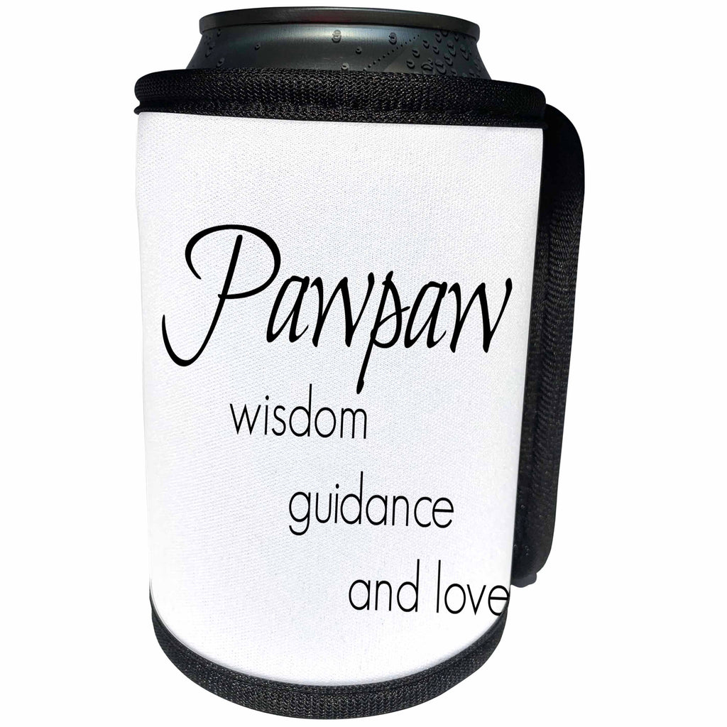 3dRose BrooklynMeme Sayings - Pawpaw wisdom, guidance, love - Can Cooler Bottle Wrap (cc_253725)