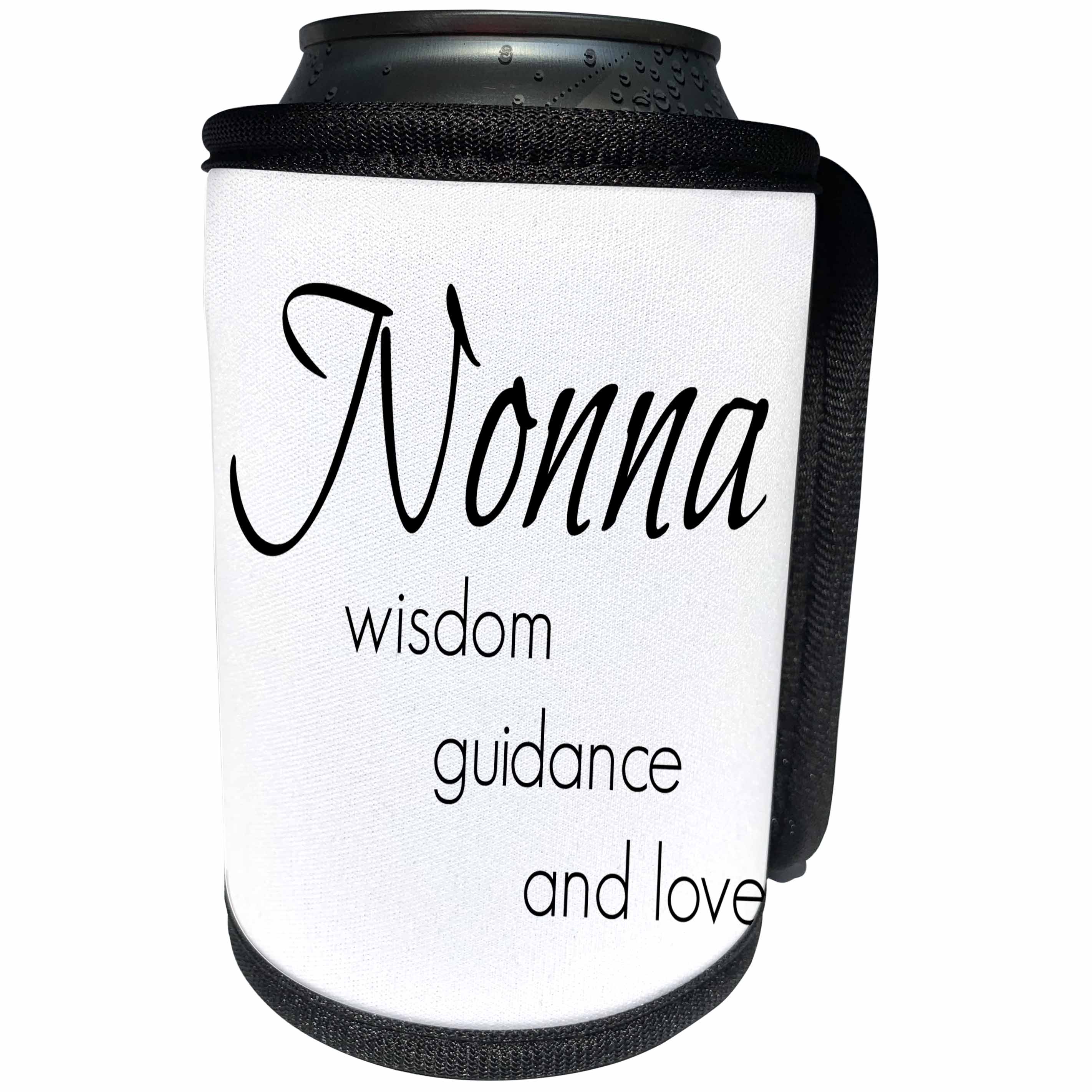 3dRose BrooklynMeme Sayings - Nonna wisdom, guidance, love - Can Cooler Bottle Wrap (cc_253728)