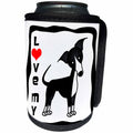 3dRose Janna Salak Designs Dogs - I Love My Italian Greyhound Black - Can Cooler Bottle Wrap (cc_25373)