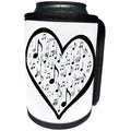 3dRose BrooklynMeme Designs - Heart with music notes inside - Can Cooler Bottle Wrap (cc_253734)