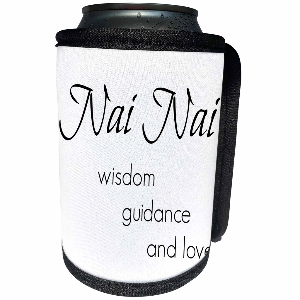 3dRose BrooklynMeme Sayings - Nai Nai wisdom, guidance, love - Can Cooler Bottle Wrap (cc_253735)