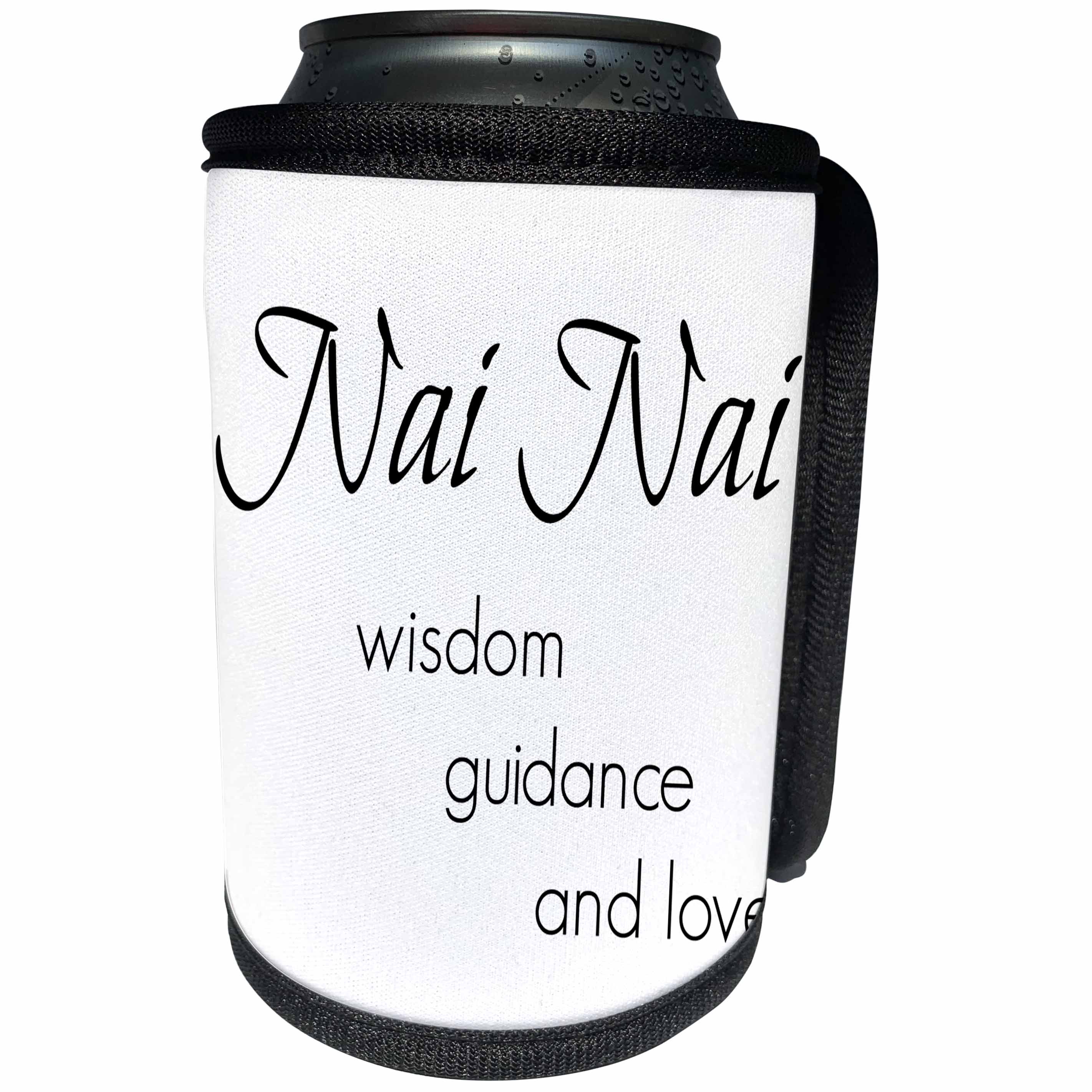 3dRose BrooklynMeme Sayings - Nai Nai wisdom, guidance, love - Can Cooler Bottle Wrap (cc_253735)