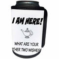 3dRose BrooklynMeme Funny Sayings - I am here What are your other two wishes - Can Cooler Bottle Wrap (cc_253744)