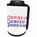 3dRose BrooklynMeme Funny Sayings - Republican Democrat Bodybuilder - Can Cooler Bottle Wrap (cc_253754)