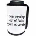 3dRose BrooklynMeme Funny Sayings - Does running out of fucks count as cardio - Can Cooler Bottle Wrap (cc_253763)
