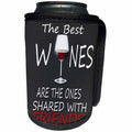 3dRose RinaPiro - Wine Quotes - The best wines are the ones shared with friends. - Can Cooler Bottle Wrap (cc_253786)