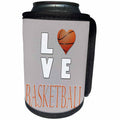 3dRose RinaPiro - Sport Quotes - I love basketball. Winner. Game. - Can Cooler Bottle Wrap (cc_253806)