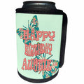 3dRose RinaPiro - Birthday Quotes - Happy Birthday Auntie. Butterflies. - Can Cooler Bottle Wrap (cc_253809)