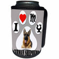 3dRose RinaPiro - Dogs - I love my German Shepherd. The smartest dog. Best friend. - Can Cooler Bottle Wrap (cc_253810)