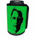 3dRose RinaPiro - Political Quotes - USA President Barack Obama. Green background. - Can Cooler Bottle Wrap (cc_253819)