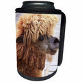 3dRose RinaPiro - Domestic Animals - Alpaca. Lama. South America. Brown. - Can Cooler Bottle Wrap (cc_253831)