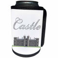 3dRose Boehm Graphics Travel - British Castle with Title - Can Cooler Bottle Wrap (cc_253976)