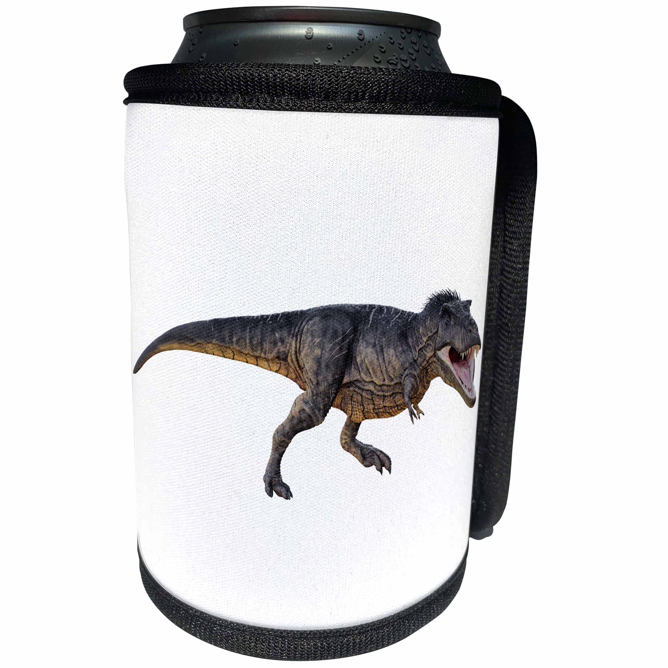 3dRose Boehm Graphics Dinosaur - Tyrannosaurus Rex with Yellow Markings - Can Cooler Bottle Wrap (cc_253987)