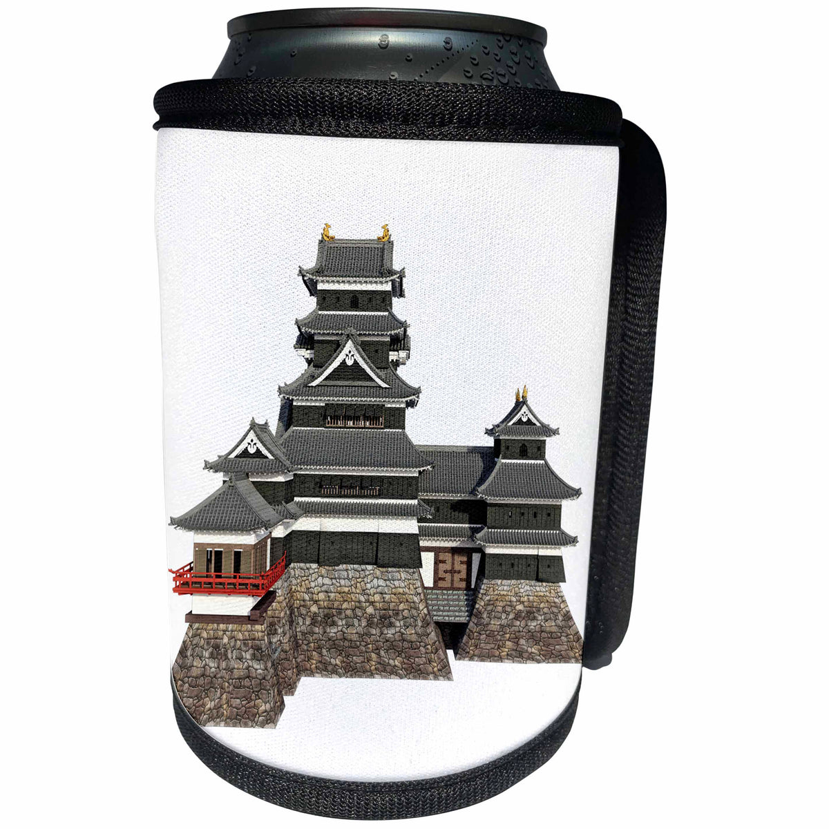 3dRose Boehm Graphics Travel - Japanese Castle - Can Cooler Bottle Wrap (cc_253999)