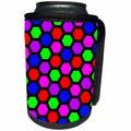 3dRose Janna Salak Designs Prints and Patterns - Stained Glass Print Hot - Can Cooler Bottle Wrap (cc_25400)