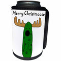 3dRose All Smiles Art Holidays - Funny Christmas Moose is a Pickle - Can Cooler Bottle Wrap (cc_254024)