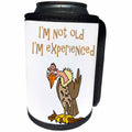 3dRose All Smiles Art Birds - Funny Buzzard or Vulture says I am not old, I am experienced - Can Cooler Bottle Wrap (cc_254049)