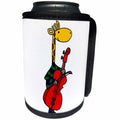 3dRose All Smiles Art Music - Funny Giraffe Playing Cello is fun for music lovers - Can Cooler Bottle Wrap (cc_254060)