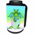 3dRose Janna Salak Designs Dragons - Green Baby Dragon in Cracked Egg - Can Cooler Bottle Wrap (cc_25408)