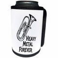 3dRose Carsten Reisinger - Illustrations - Tuba Player Heavy Metal Forever - Can Cooler Bottle Wrap (cc_254084)