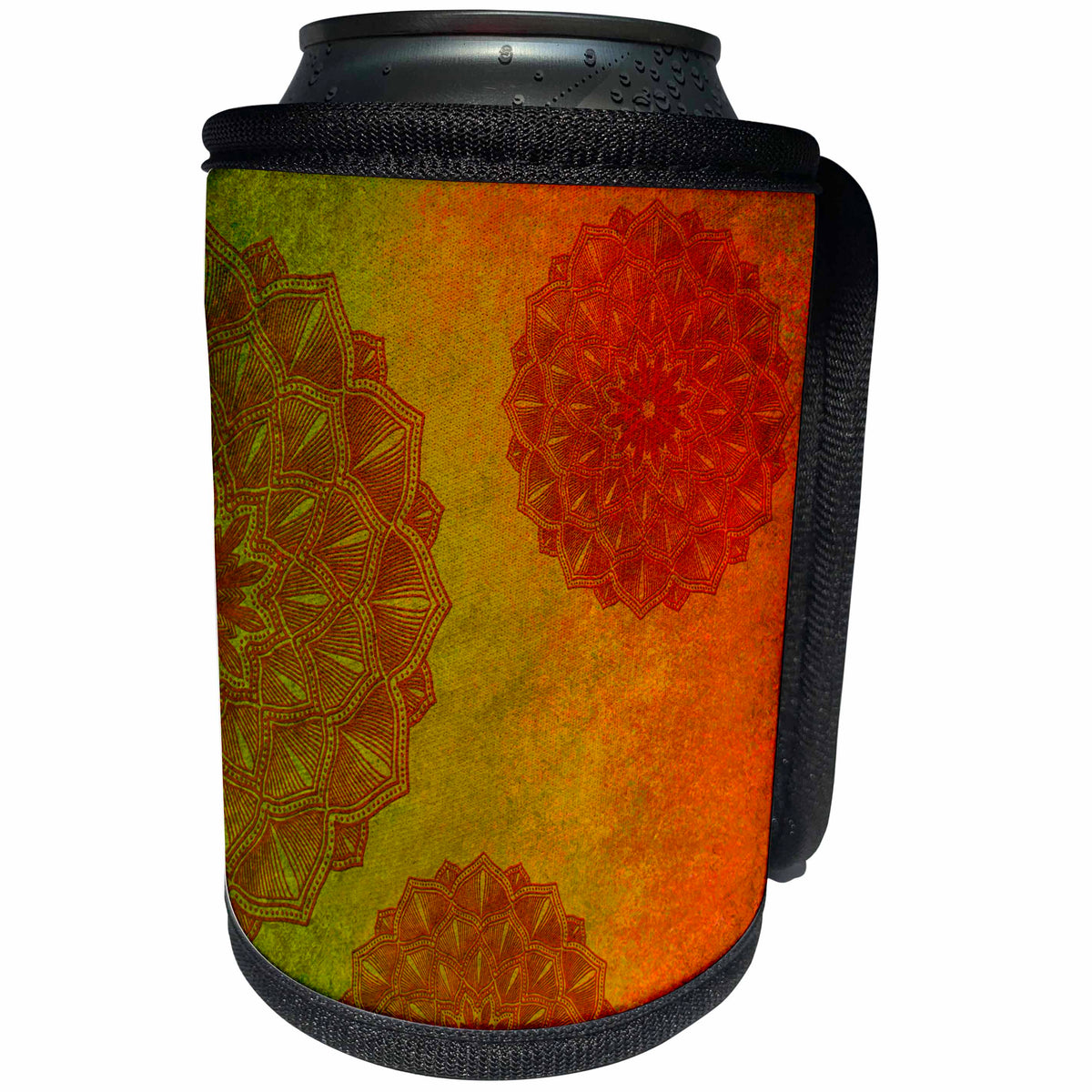 3dRose Sven Herkenrath Mandala - Colorful Mandala Style Buddha Yoga Relax - Can Cooler Bottle Wrap (cc_254095)
