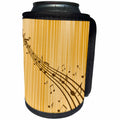 3dRose Sven Herkenrath Music - Lines Background with Music Clef Style - Can Cooler Bottle Wrap (cc_254097)