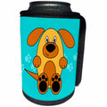 3dRose Janna Salak Designs Dogs - Cute Brown Puppy Dog - Can Cooler Bottle Wrap (cc_25410)