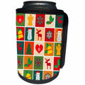 3dRose Sven Herkenrath Christmas - Pattern Symbol Art of Christmas Style Celebration Xmas - Can Cooler Bottle Wrap (cc_254105)