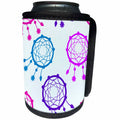 3dRose Sven Herkenrath Symbol - Colorful Dreamcatcher in Blue and Purple Style - Can Cooler Bottle Wrap (cc_254138)