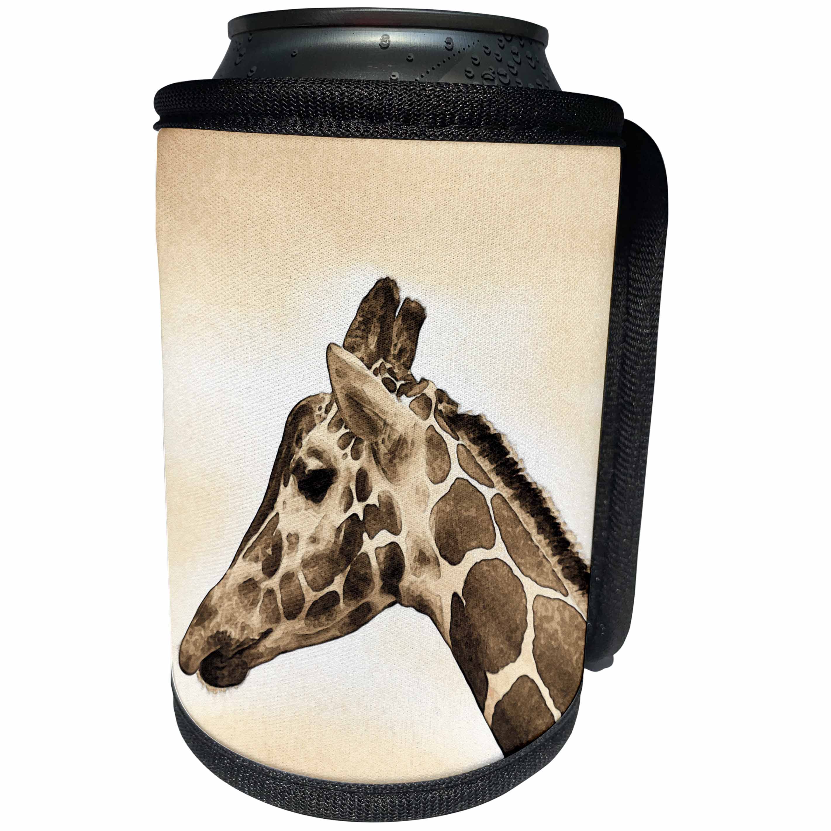 3dRose Sven Herkenrath Animal - Wonderful Giraffe Wildlife Animal Africa Nature Portrait - Can Cooler Bottle Wrap (cc_254144)