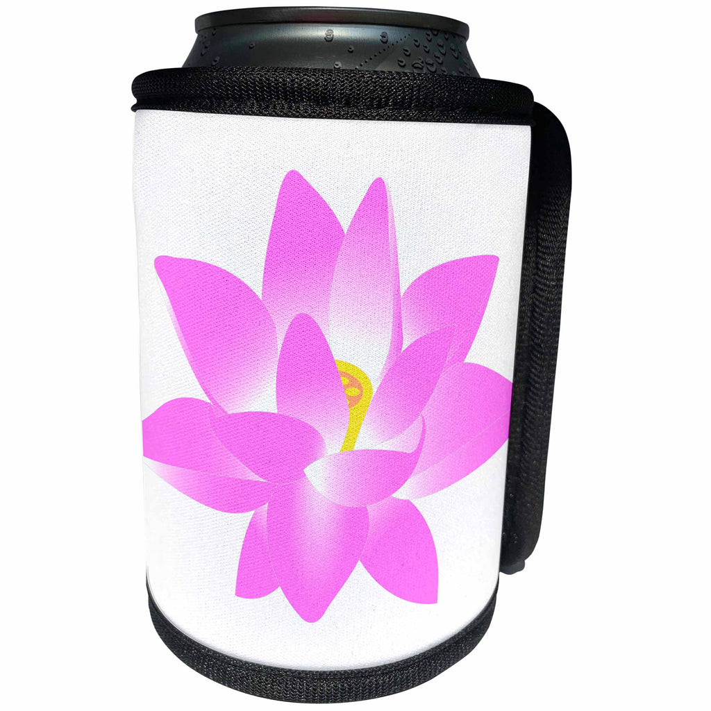 3dRose Sven Herkenrath Flower - Purple Flower with White Background Bloom Spring Nature Blossom - Can Cooler Bottle Wrap (cc_254306)