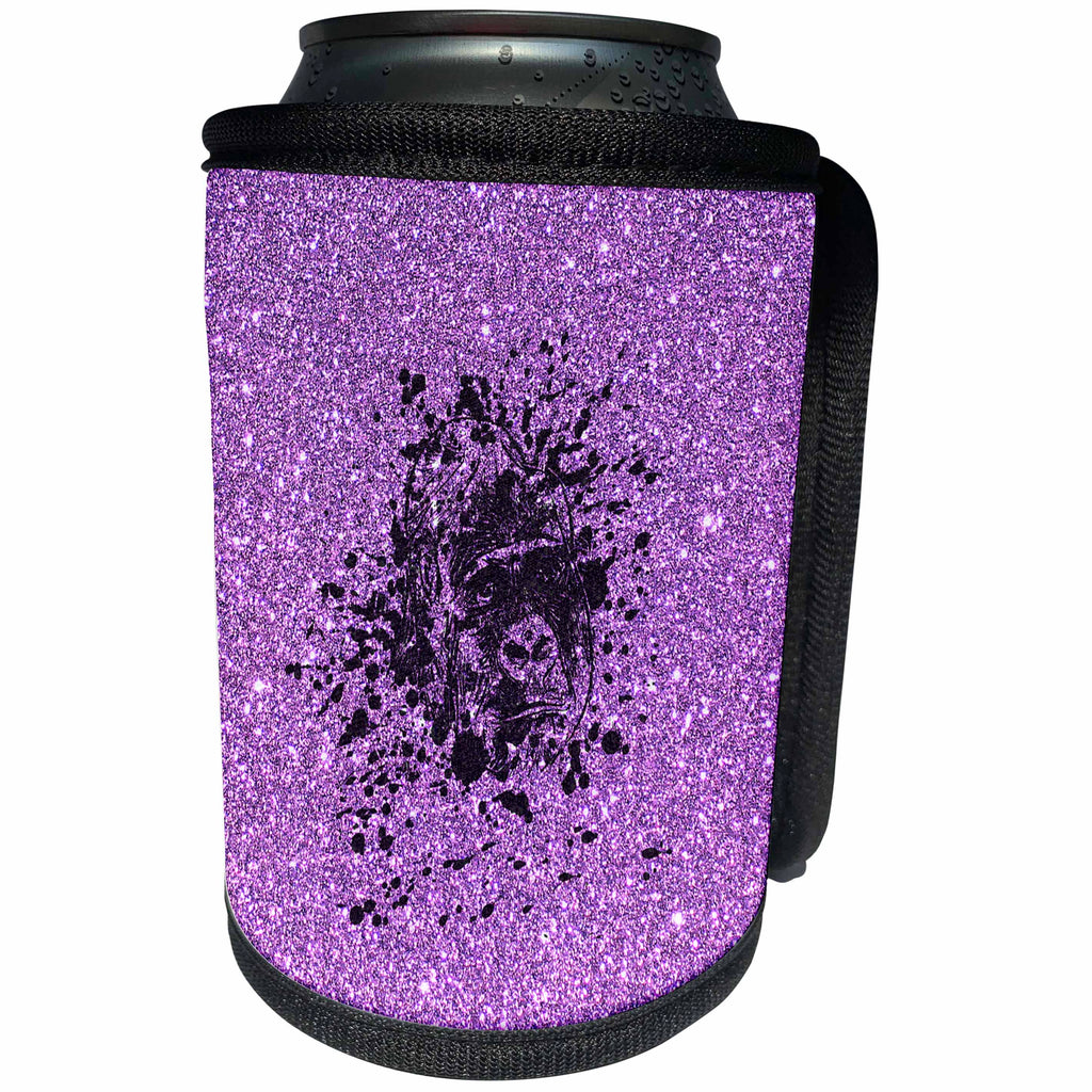 3dRose Sven Herkenrath Abstract - Abstract Drawing Gorilla Ape Animal Nature Wildlife Monkey - Can Cooler Bottle Wrap (cc_254310)