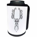 3dRose Sven Herkenrath Animal - Drawing Deer Head with Antlers Design Animal Nature Hunting - Can Cooler Bottle Wrap (cc_254340)