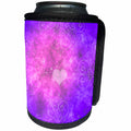 3dRose Sven Herkenrath Glitter - Shining Heart Glitter Adorned Purple Background Design Illustration - Can Cooler Bottle Wrap (cc_254342)