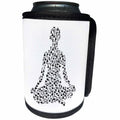 3dRose Sven Herkenrath Abstract - Yoga Person Meditating Abstract Design Illustration Art Graphic - Can Cooler Bottle Wrap (cc_254352)
