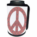 3dRose Sven Herkenrath Symbol - Peace Symbol Sign Colorful Adorned White Background Design - Can Cooler Bottle Wrap (cc_254357)