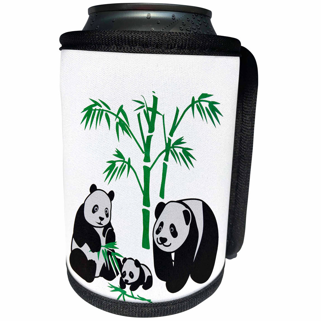 3dRose Sven Herkenrath Animal - Colorful Illustration Parrot Splash Abstract Wild Design Art Animal Nature - Can Cooler Bottle Wrap (cc_254375)