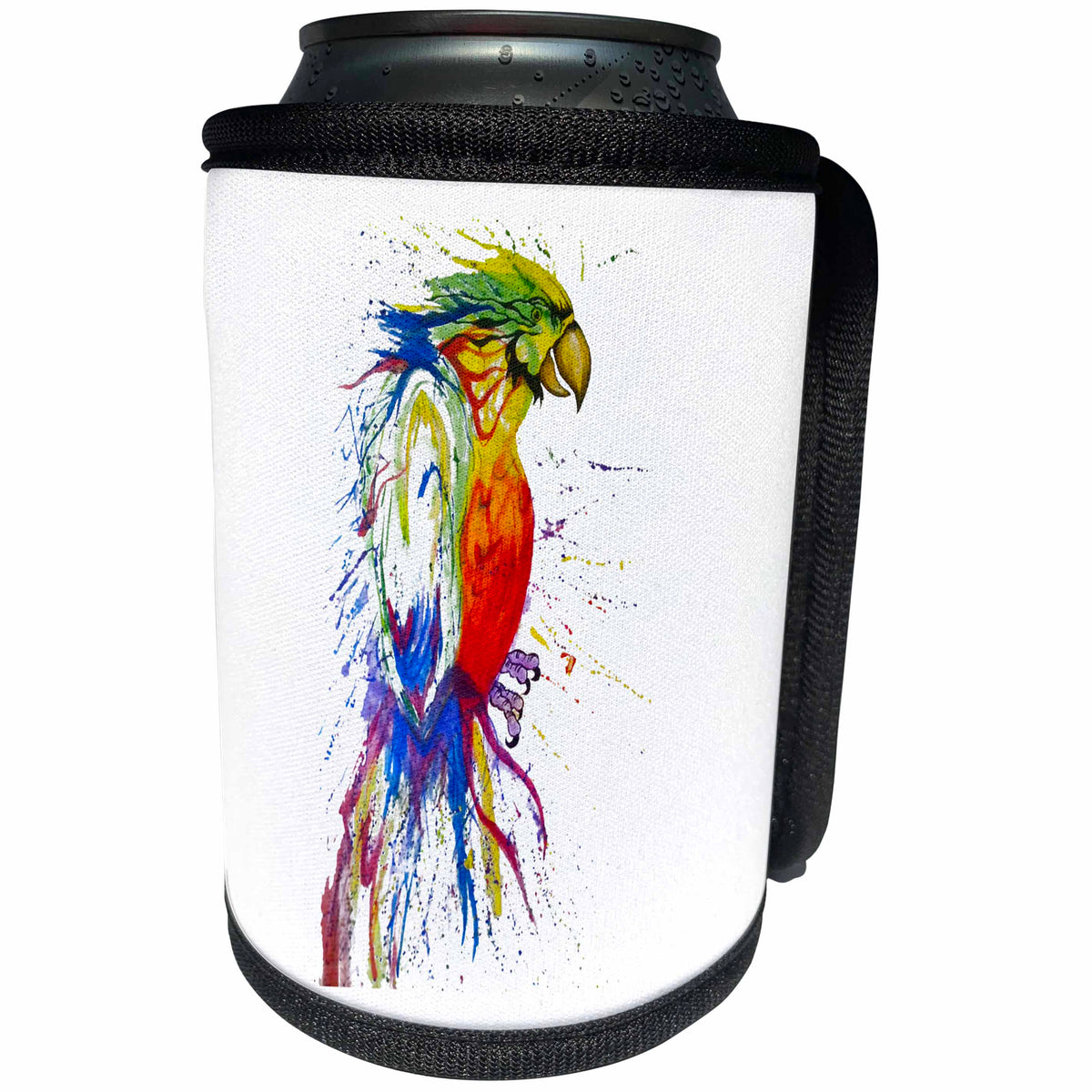 3dRose Sven Herkenrath Animal - Panda Bear Family with green Bamboo Wild Design Art Animal Nature - Can Cooler Bottle Wrap (cc_254376)