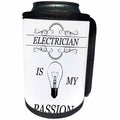 3dRose Sven Herkenrath Quotes - Electrician Is My Passion Light Bulb Quote Phrase Trendy Work - Can Cooler Bottle Wrap (cc_254410)