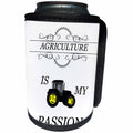 3dRose Sven Herkenrath Quotes - Agriculture Is My Passion Tractor Farm Quote Phrase Trendy Work - Can Cooler Bottle Wrap (cc_254430)