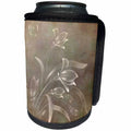 3dRose Beverly Turner Flora Design - Lily Bubble Look Abstract, Cream, Green, Gray, and Pink - Can Cooler Bottle Wrap (cc_254452)
