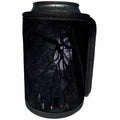3dRose Beverly Turner Halloween Design - Spooky Haunted Cottage in the Woods, Ghosts, Coffins, Pumpkins, Pot - Can Cooler Bottle Wrap (cc_254454)