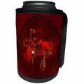 3dRose Heike Köhnen Design Holiday Valentines day - Red heart with key and gears - Can Cooler Bottle Wrap (cc_254542)