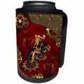 3dRose Heike Köhnen Design Steampunk - Steampunk, awesome motorcycle with gears - Can Cooler Bottle Wrap (cc_254556)